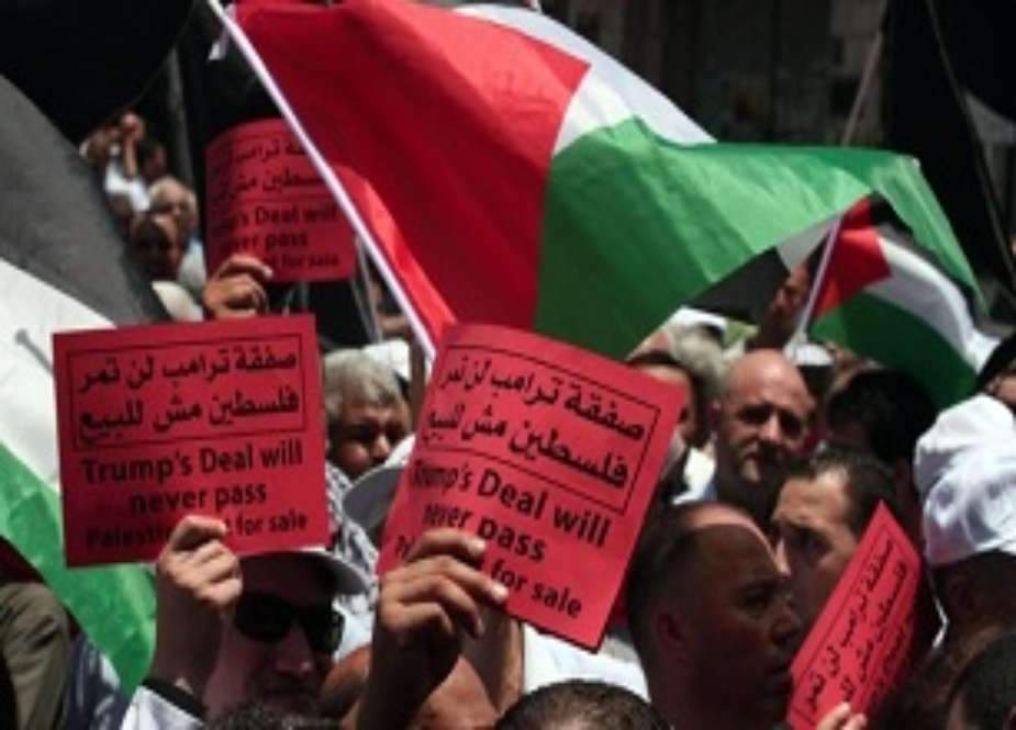 "صدی کی ڈیل" کے مقابلے میں فلسطینیوں کیطرف سے بھرپور احتجاج کی اپیل