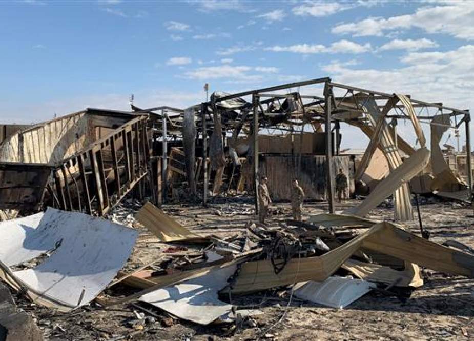 Damage at Ain al-Assad military air base housing US and other foreign troops in the province of Anbar, Iraq.jpg