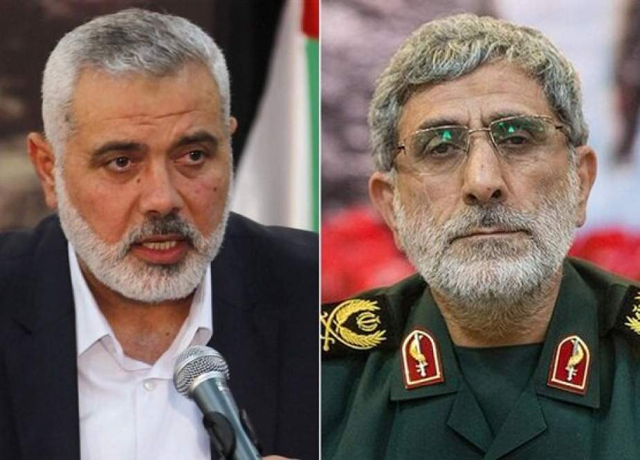 Qaani and Haniyeh Discuss US New Plot against Palestine.jpg