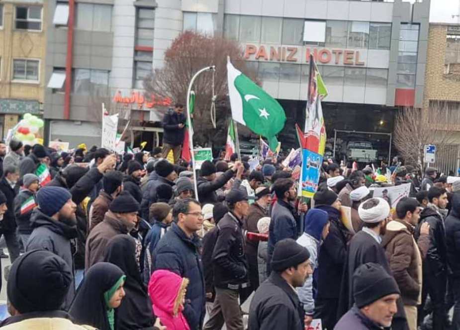 مشہد مقدس، انقلاب اسلامی ایران کی سالگرہ کے موقع پر ملک بھر میں ریلیاں، ایم ڈبلیو ایم کے نمائندہ وفد کی ریلی میں شرکت 