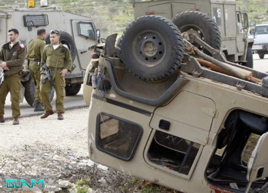 إصابة 4 جنود ‘‘إسرائيليين‘‘ بانقلاب جيب شمال غزة