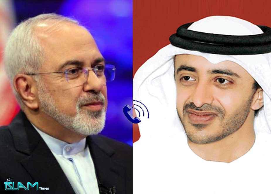 اماراتی و ایرانی وزرائے خارجہ کے درمیان ٹیلیفونک گفتگو
