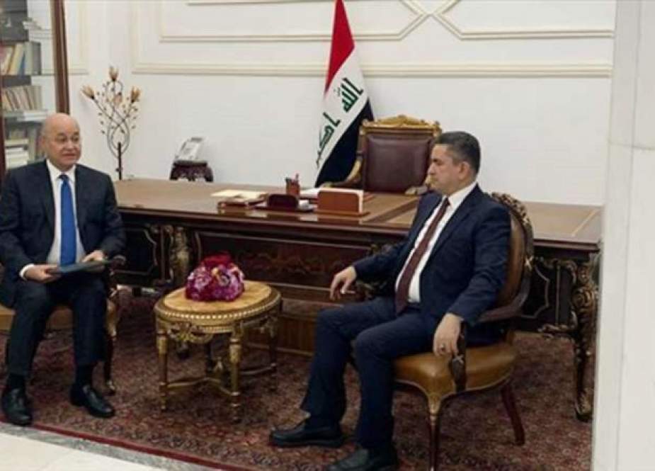 Iraqi President Barham Salih with the new Prime Minister-designate Adnan Al-Zarfi.jpg
