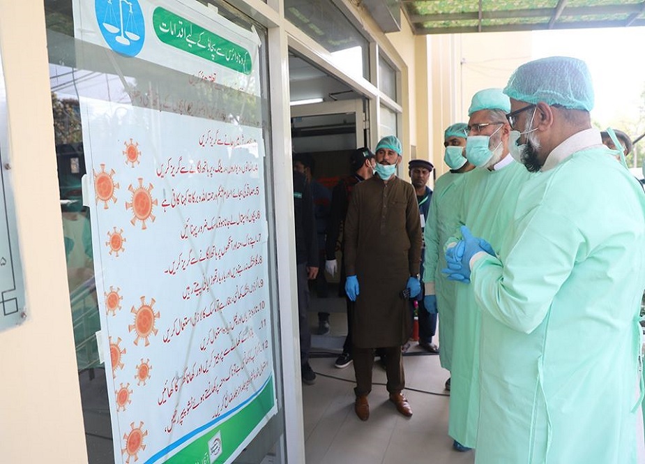 لاہور، منصورہ ہسپتال میں قرنطینہ وارڈ کے افتتاح کی تصاویر