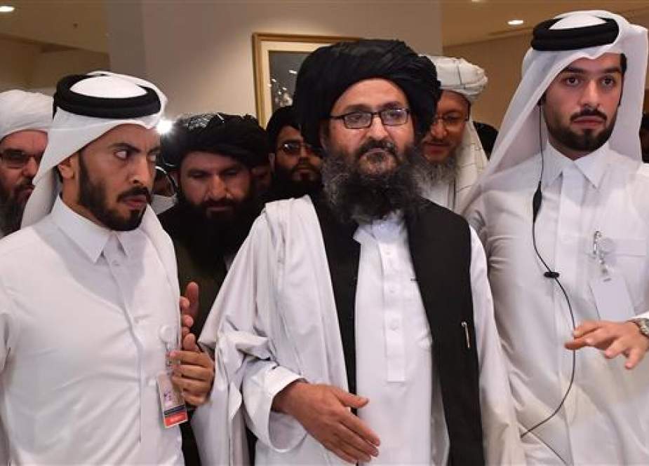 Taliban co-founder Mullah Abdul Ghani Baradar in the Qatari capital of Doha.jpg