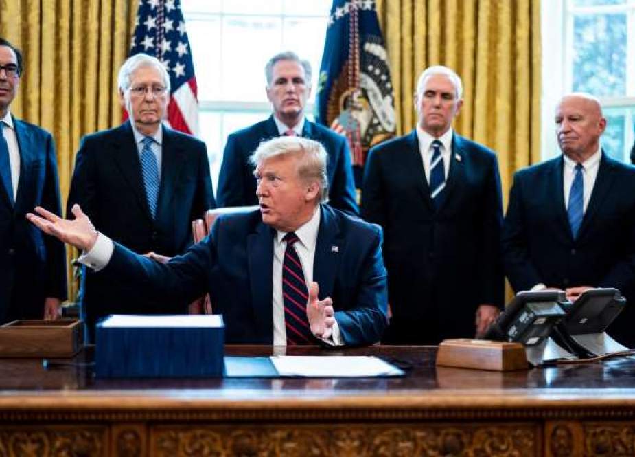 President Trump signed the $2 trillion coronavirus relief bill, companies are lobbying to get some of the government funding.jpg