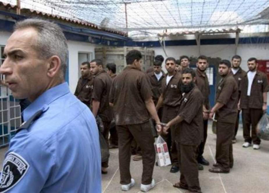 Palestinian prisoners at an Israeli detention facility in the occupied territories.jpg