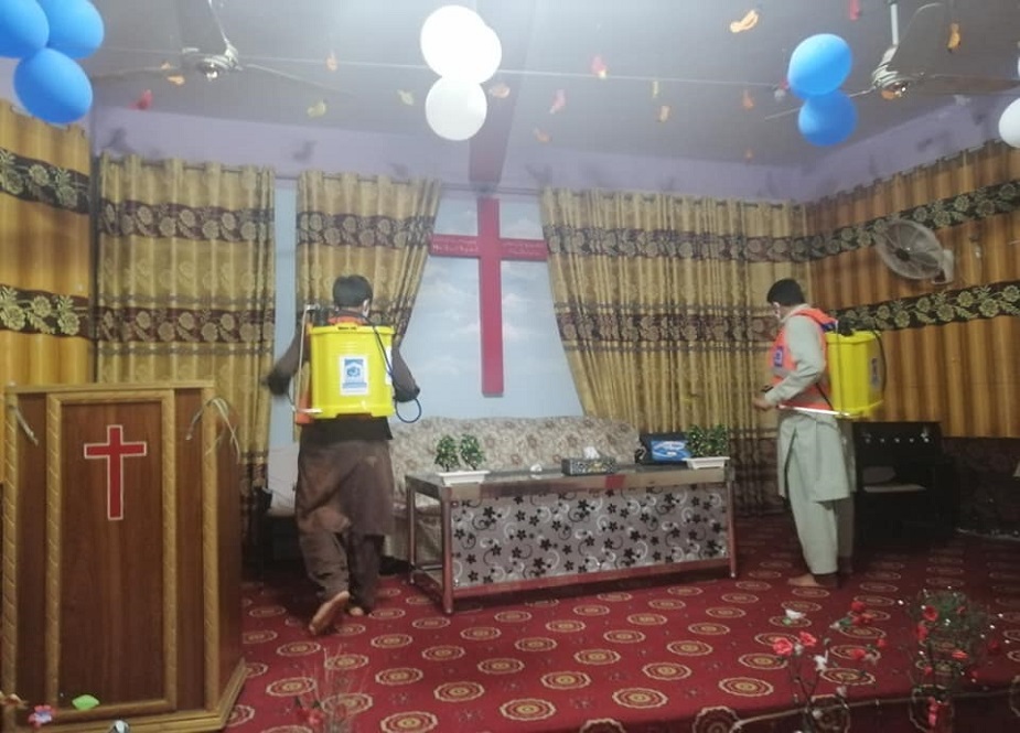 فیصل آباد، مذہبی مقامات پر جماعت اسلامی کی سپرے مہم کی تصاویر