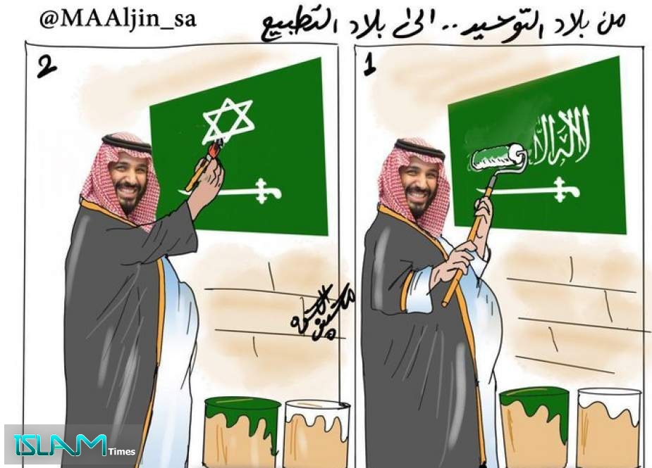 كاركاتير.. ابن سلمان يحول السعودية من بلاد التوحيد لبلاد التطبيع!