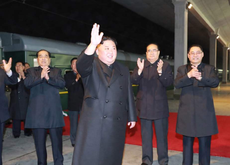 Kim Jong-un, praising workers of the major construction project.jpg