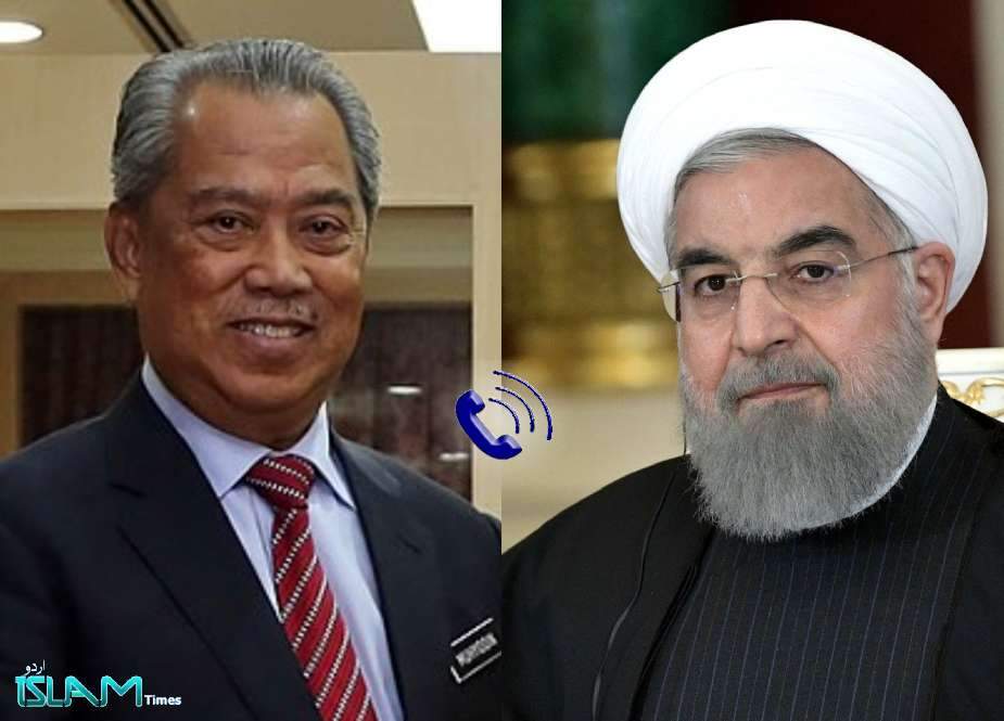 ایرانی صدر اور ملائیشیا کے وزیراعظم کے درمیان گفتگو، تجارت و یکطرفہ پابندیوں کیخلاف تعاون بڑھانے پر اتفاق