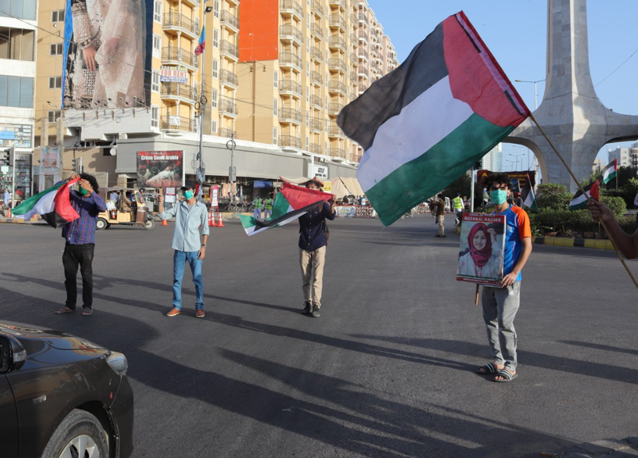 آئی ایس او کراچی کی القدس آگاہی مہم جاری، تین تلوار اور اسٹار گیٹ پر اسرائیل کیخلاف احتجاج