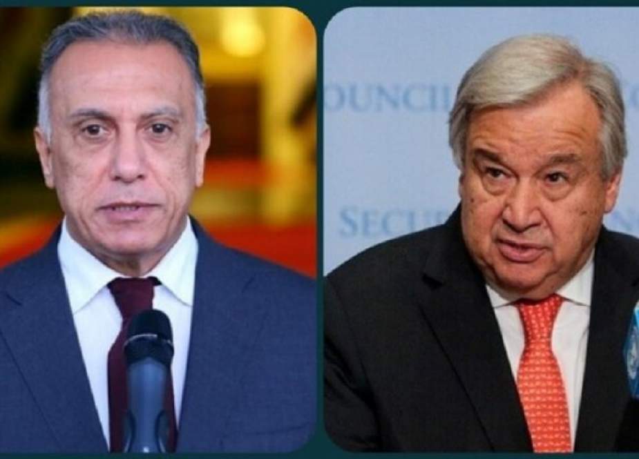 گفتگوی تلفنی دبیر کل سازمان ملل متحد و نخست وزیر عراق