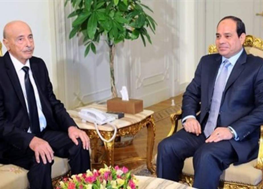 دیدار رئیس پارلمان لیبی و رئیس جمهوری مصر در قاهره