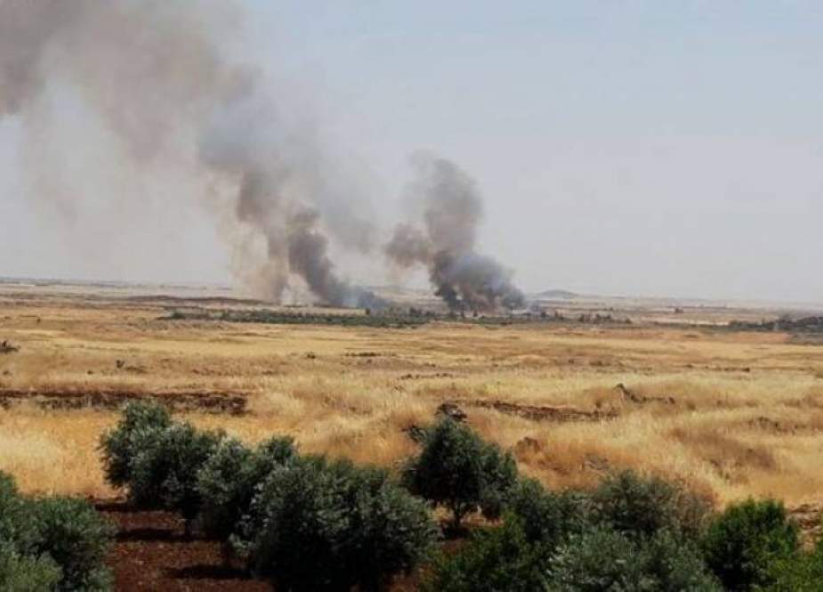 شواهدی از دست داشتن آمریکا در آتش سوری مزارع کشاورزی در سوریه!