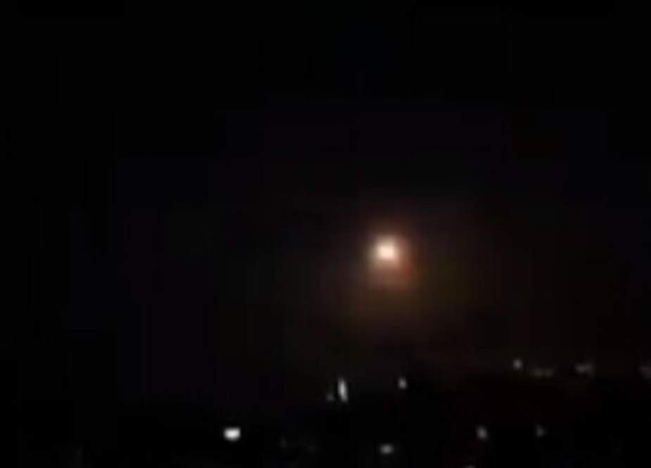 Syrian air defenses repelling an Israeli aggression near Damascus.jpg