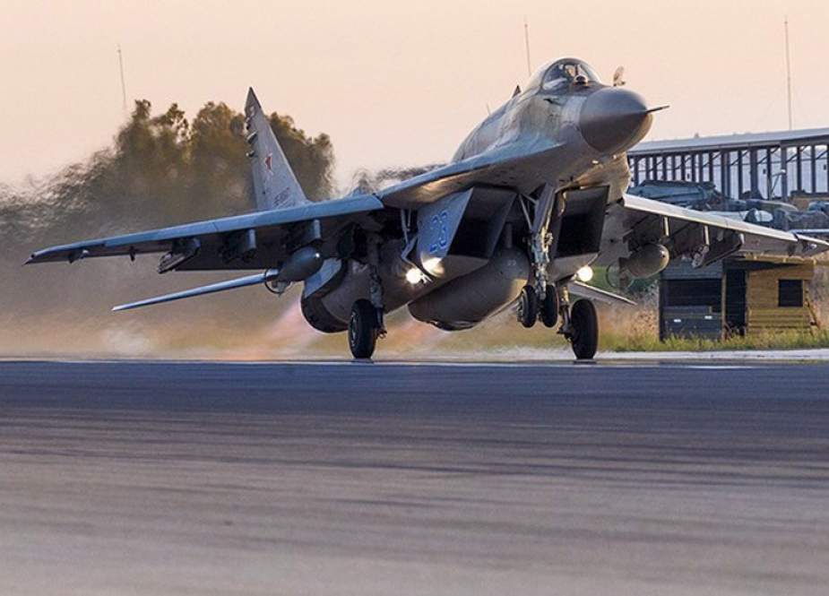 Russian MiG-29 SMT fighter jet takes off from Hmeimim airbase in Syria.jpg