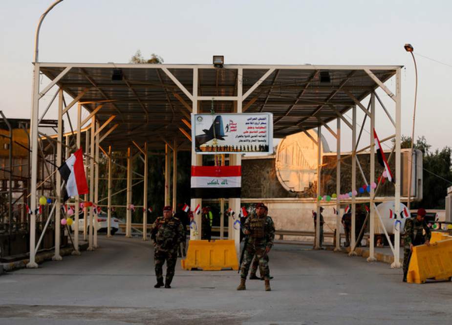 Iraqi security forces at a checkpoint into the Green Zone in Baghdad, Iraq.JPG