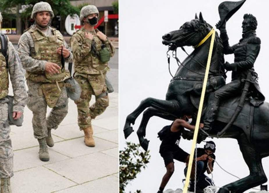 صدها نیروی گارد ملی آمریکا در واشنگتن به حالت آماده‌باش درآمدند