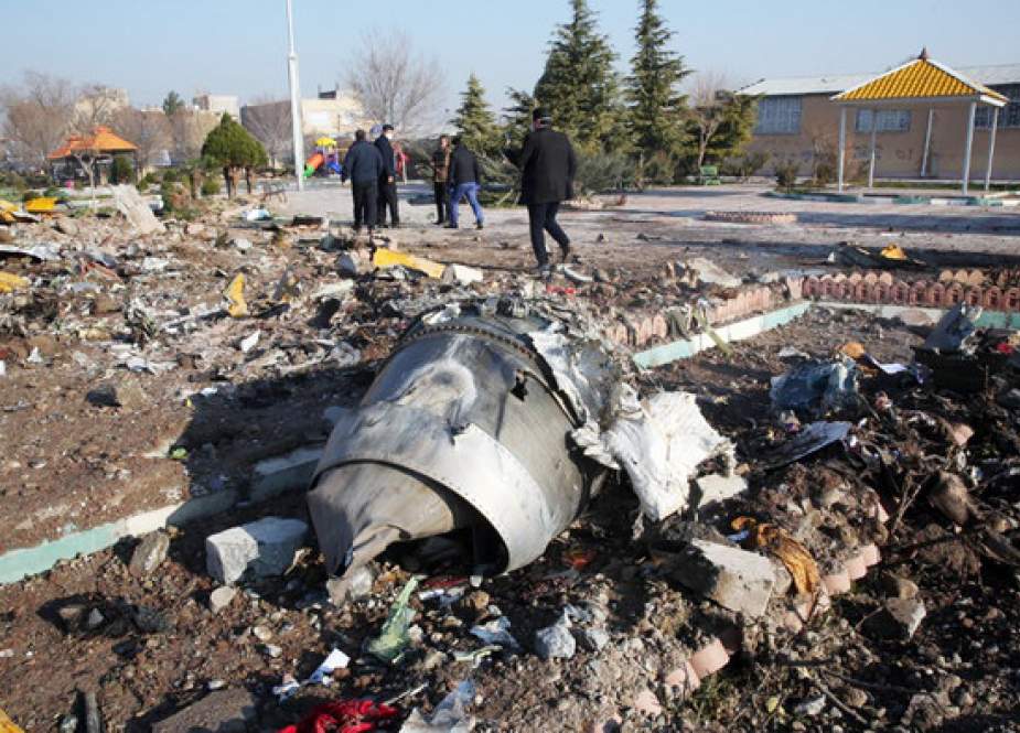 Wreckage of downed Ukrainian plane in Iran.jpg
