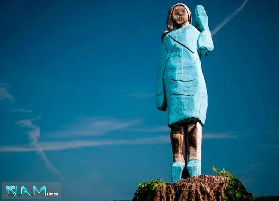 Melania Trump Sculpture Set Ablaze in Slovenia