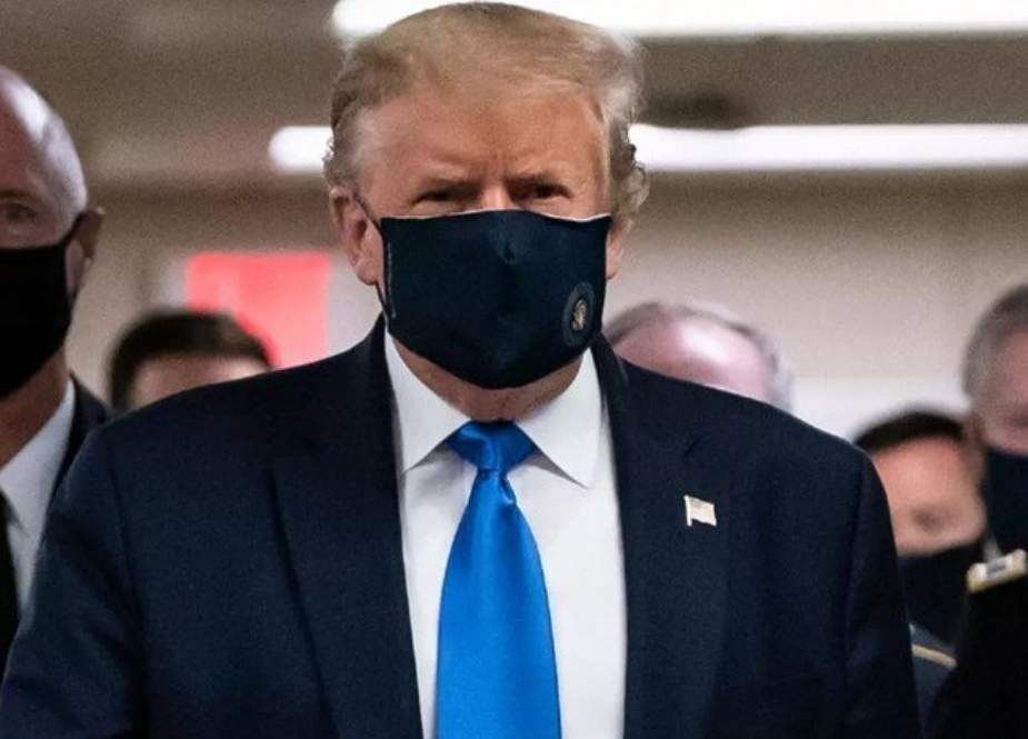 ٹرمپ نے بالآخر ماسک پہن لیا