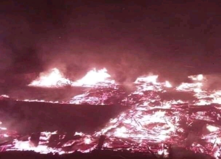 استور میں خوفناک آتشزدگی کے نتیجے میں پورا گائوں راکھ کا ڈھیر بن گیا