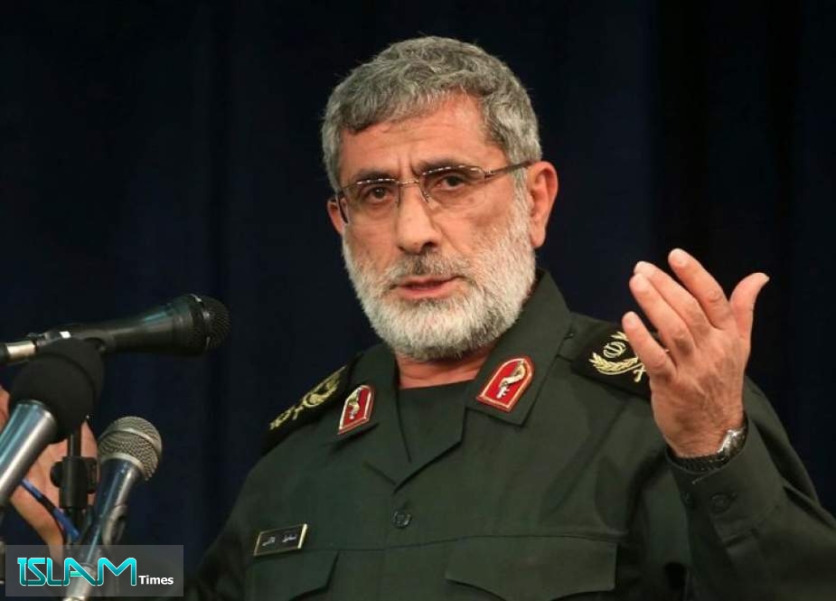 US, Zionist Entity Will Undergo Hard Days: Brigadier General Qaani