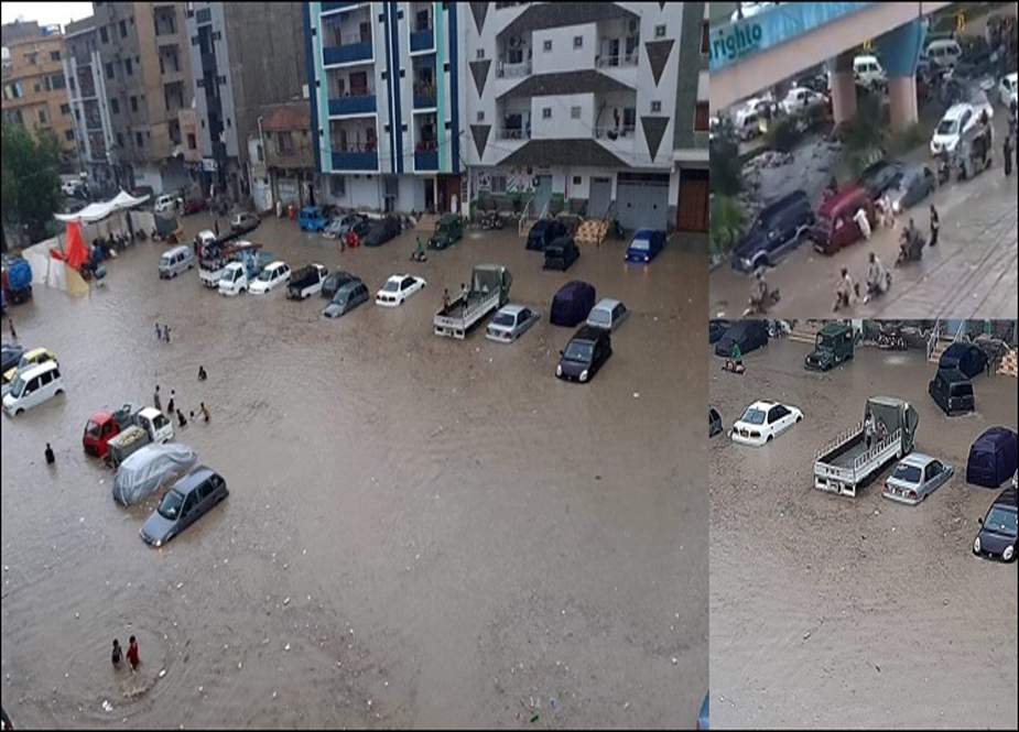 مون سون کا دوسرا اسپیل، کراچی میں موسلادھار بارش، شہر ڈوب گیا