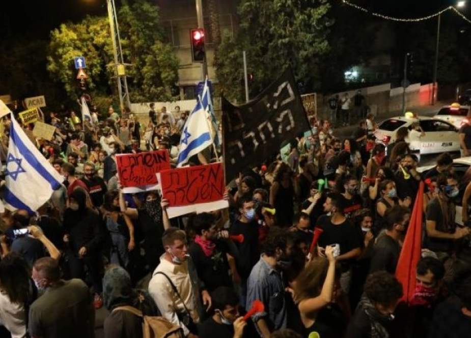 برای سومین بار طی یک هفته...صهیونیستها علیه نتانیاهو تظاهرات کردند