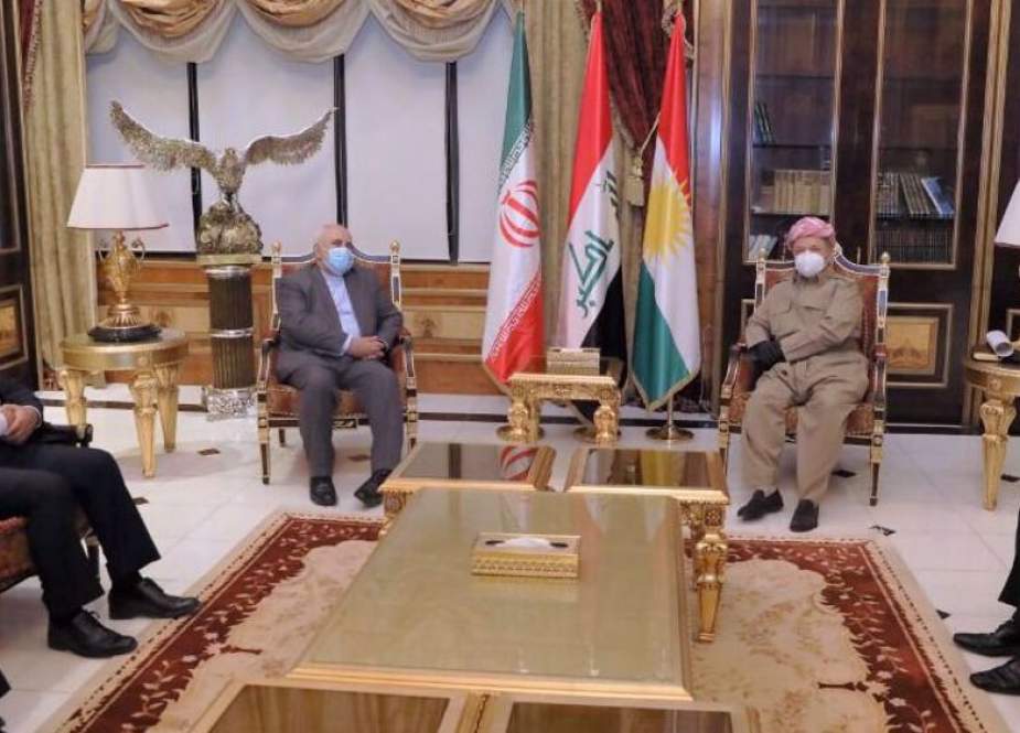 Iranian Foreign Minister Mohammad Javad Zarif meets with Masoud Barzani, the leader of Kurdish Democratic Party in Erbil.jpg