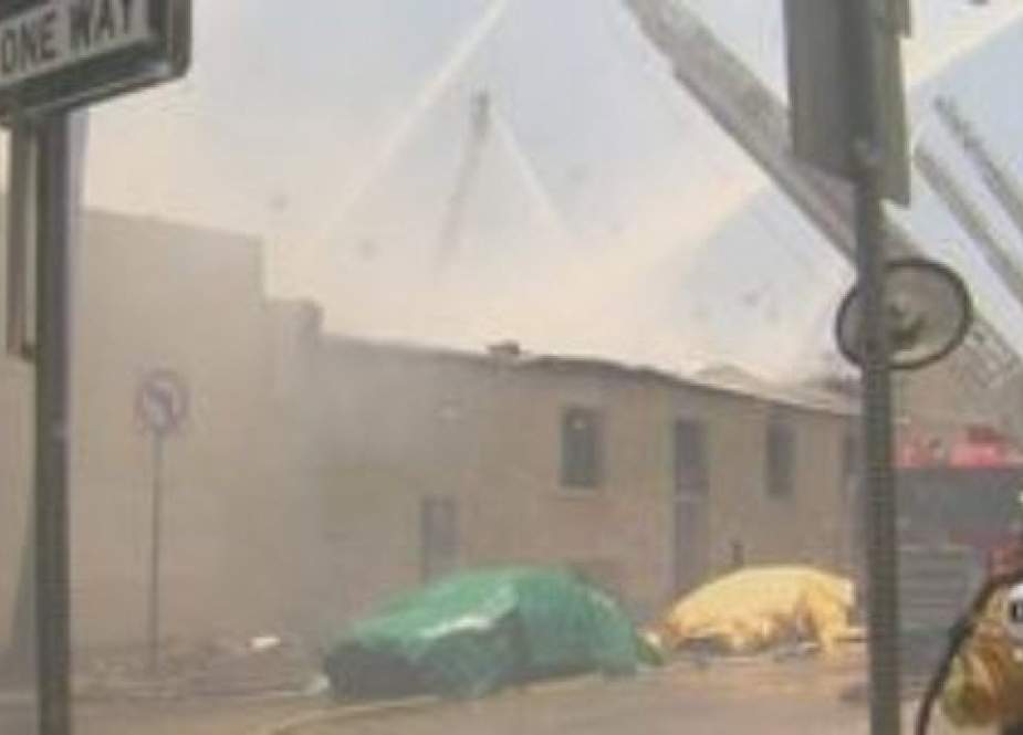 آتش‌سوزی در یک مرکز تجاری در لس‌آنجلس