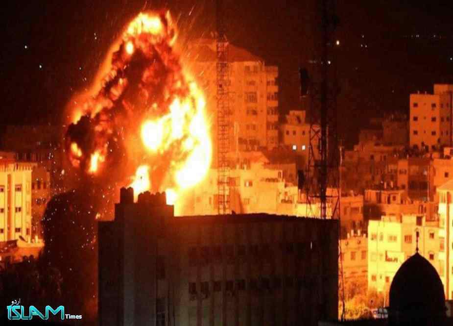 غاصب صیہونی رژیم کیجانب سے فلسطینی شہری آبادی پر مسلسل پانچویں رات بھی ہوائی حملے جاری