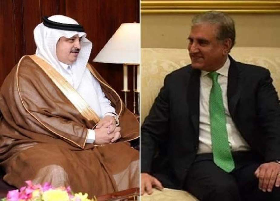 ناراضگی کے بعد سعودی سفیر کی وزیر خارجہ شاہ محمود سے ملاقات