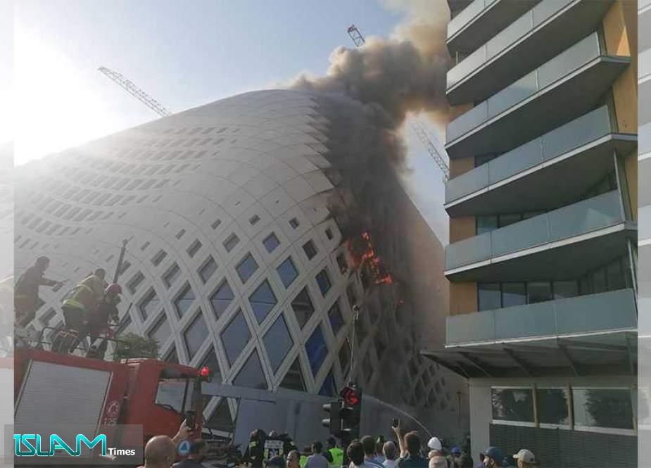 Fire Erupts in Building in Beirut’s Commercial District