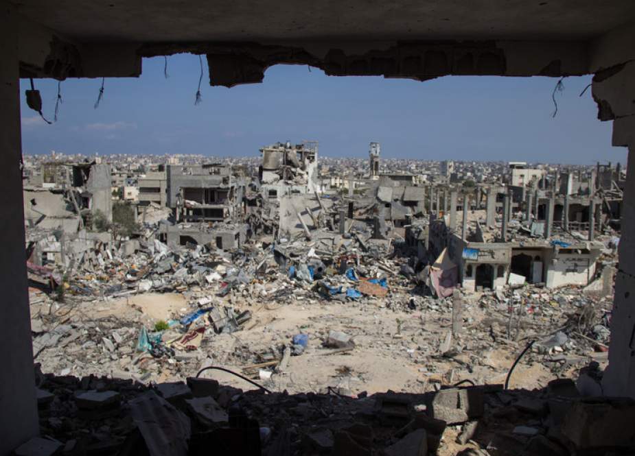 Kawasan al-Tuffah, Palestina yang hancur dalam serangan Israel tahun 2014 (Electronic Intifada).