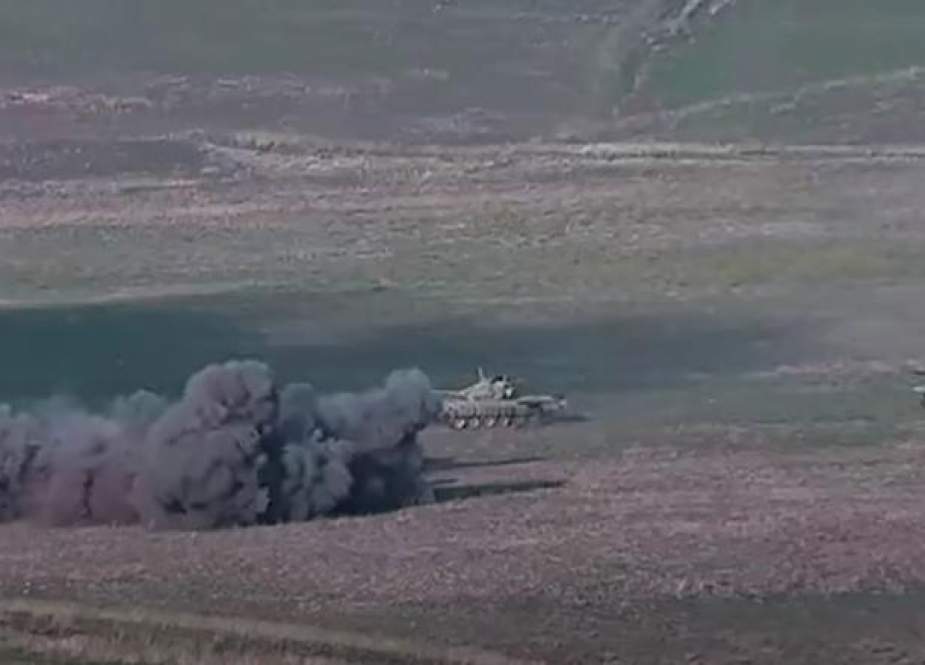 Azeri tanks destroyed during clashes between Armenian separatists.jpg