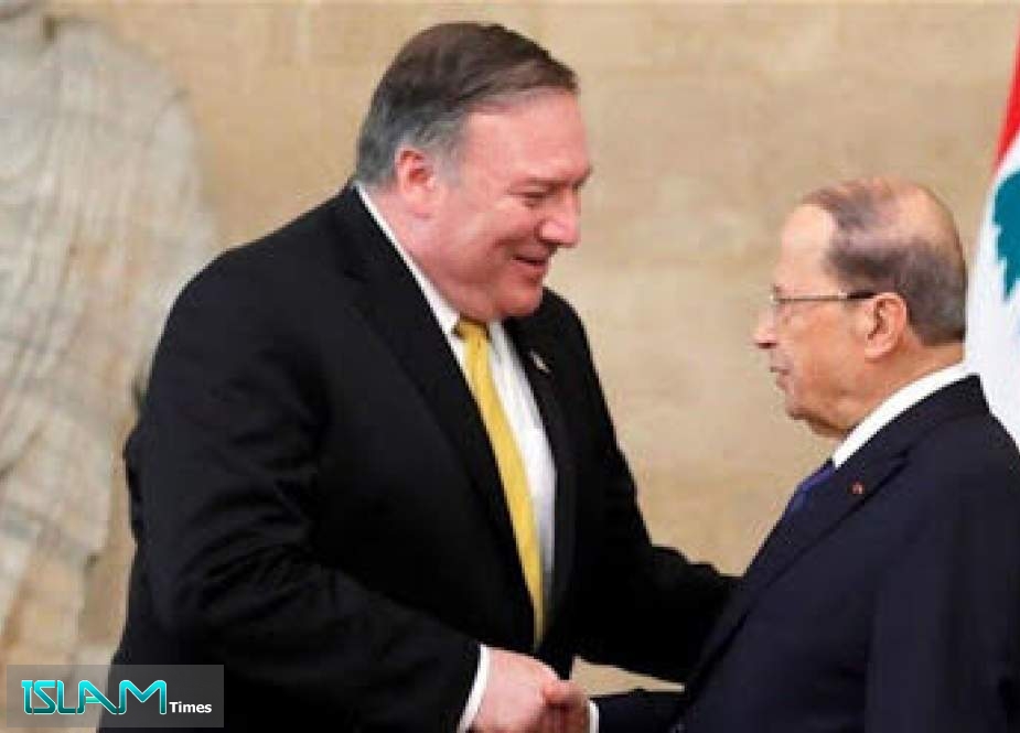 تماس تلفنی وزیر خارجه ی آمریکا با رئیس جمهوری لبنان