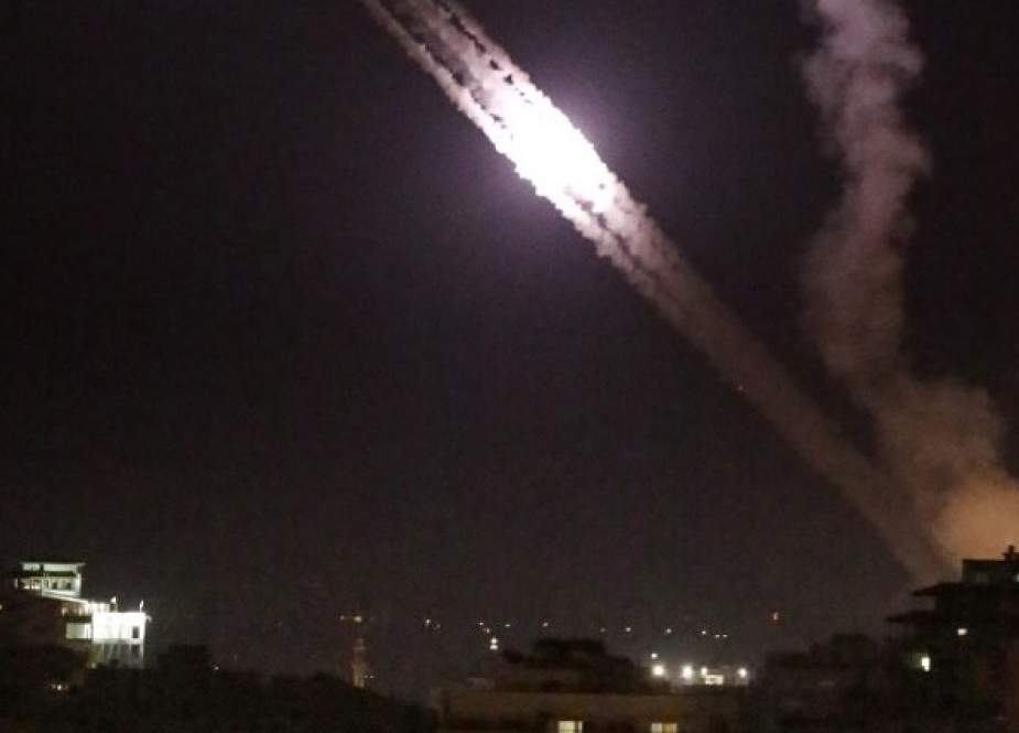 Rockets fired from Gaza toward Israeli territory.jpg