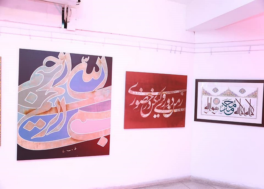 لاہور، معجزہ فن کے عنوان سے کیلی گرافک نمائش کے افتتاح کی تصاویر