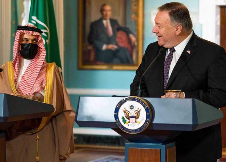 Secretary of State Mike Pompeo, ans Saudi Minister of Foreign Affairs Prince Faisal bin Farhan Al Saud.jpg
