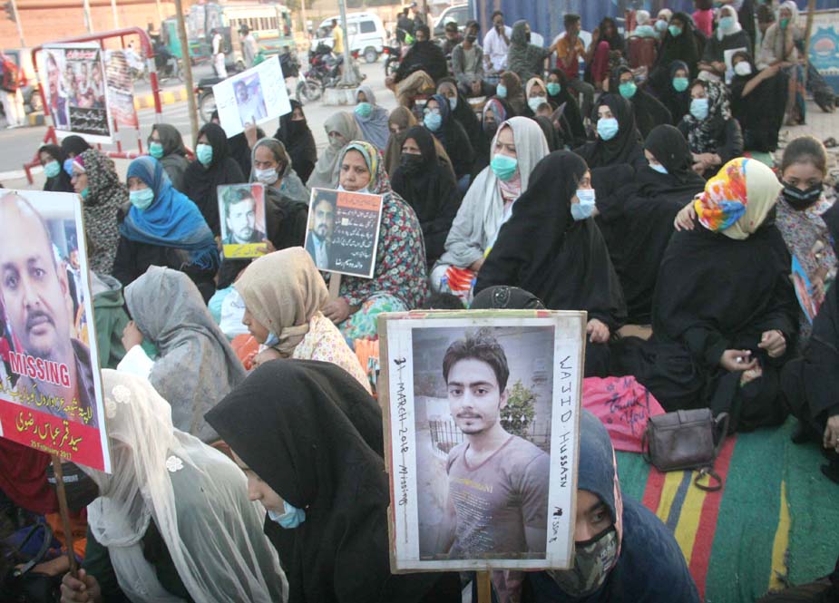 کراچی میں جوائنٹ ایکشن کمیٹی فار شیعہ مسنگ پرسنز کی احتجاجی بھوک ہڑتال
