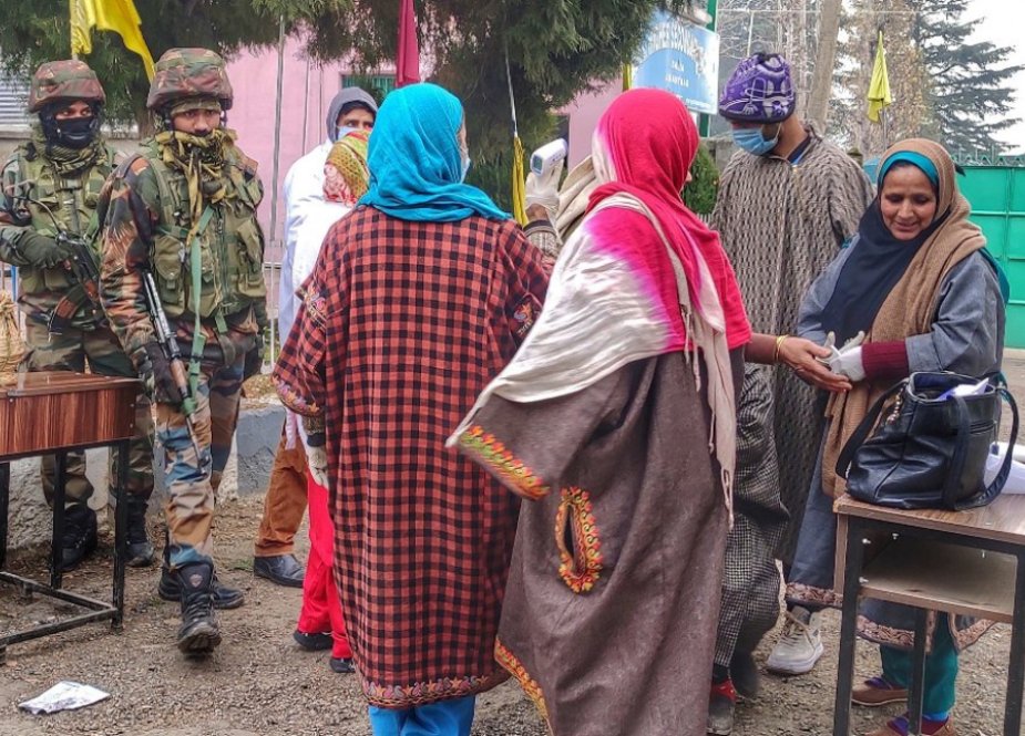 مقبوضہ کشمیر میں سخت ترین فوجی حصار میں ڈی ڈی سی انتخابات جاری