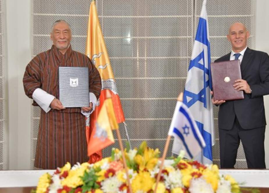 بھوٹان اور غاصب صیہونی ریاست اسرائیل کے درمیان بھی سفارتی تعلقات قائم ہو گئے