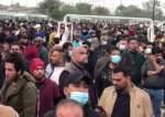 بالفيديو.. الآلاف من اهالي بغداد يتظاهرون امام وزارة المالية