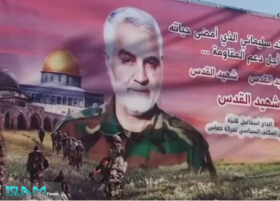 Gaza Concludes Military Drills, Raises Portraits of Martyr General Qassem Suleimani