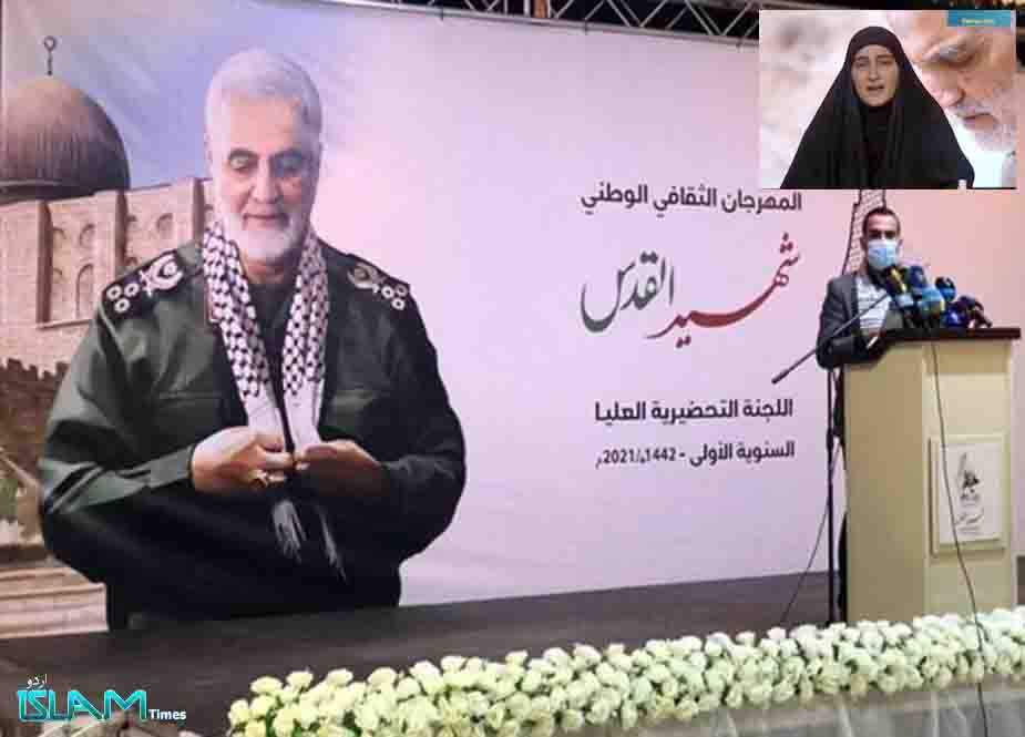 غزہ، شہید کمانڈرز کی پہلی برسی پر "زینب سلیمانی" کا فلسطینی قوم کے نام خصوصی پیغام