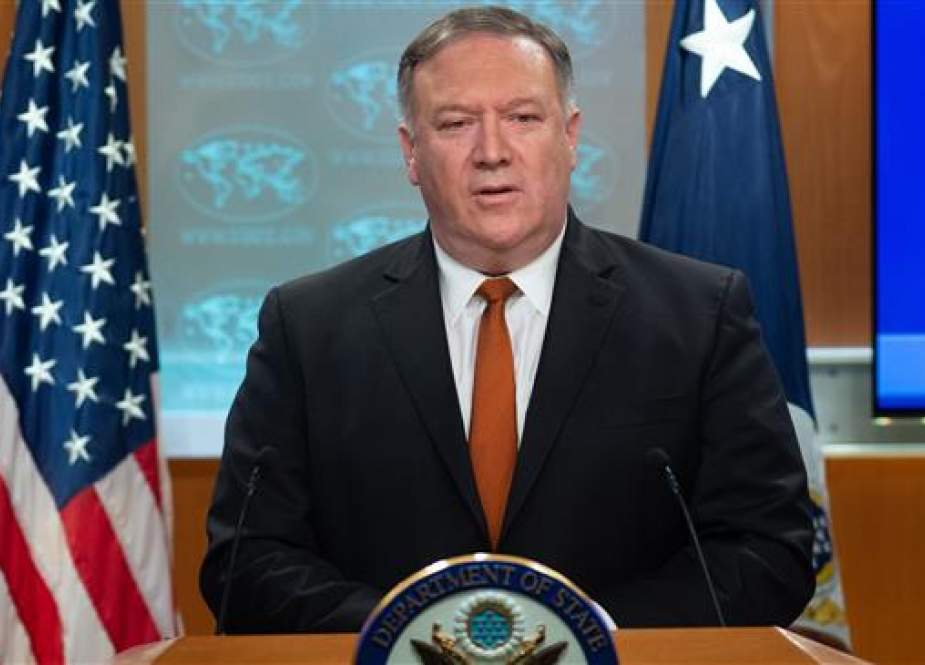 Mike Pompeo, US Secretary of State speaks during a press conference at the State Department in Washington, DC.jpg