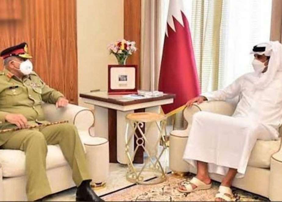 جنرل قمر جاوید باجوہ کی امیر قطر سے ملاقات