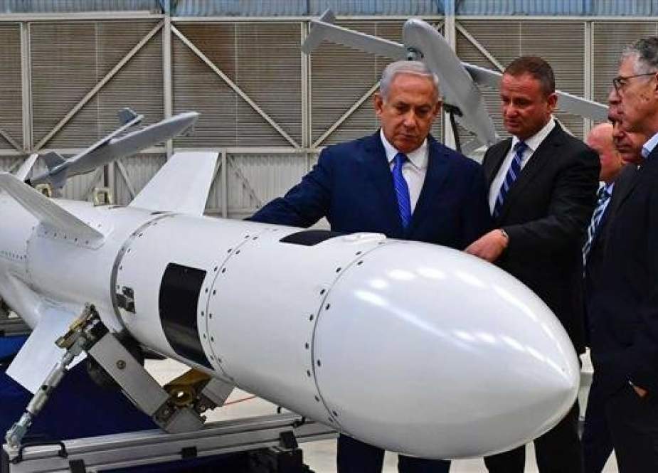 Israeli Prime Minister Benjamin Netanyahu is seen during a visit to Israel Aerospace Industries (IAI).jpg